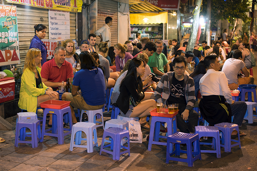 Grab a drink at one of Hanoi's many beer corners!