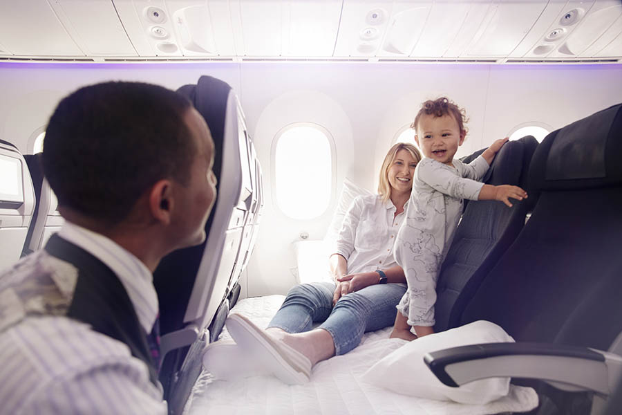 Book an Air New Zealand Economy Skycouch | Photo credit: Air New Zealand