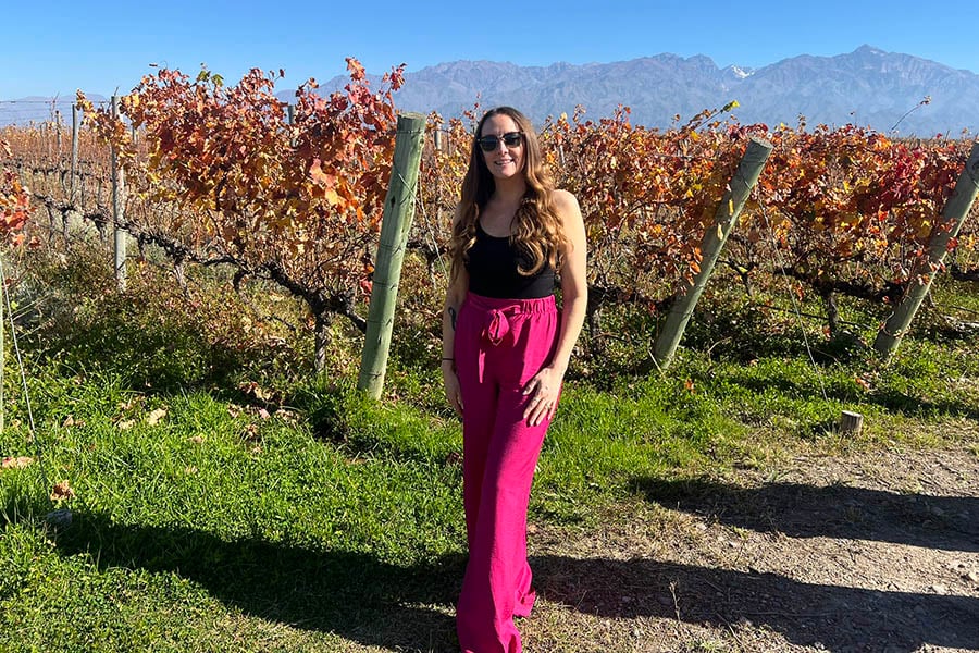 Charlie in the vineyards of Mendoza | Travel Nation