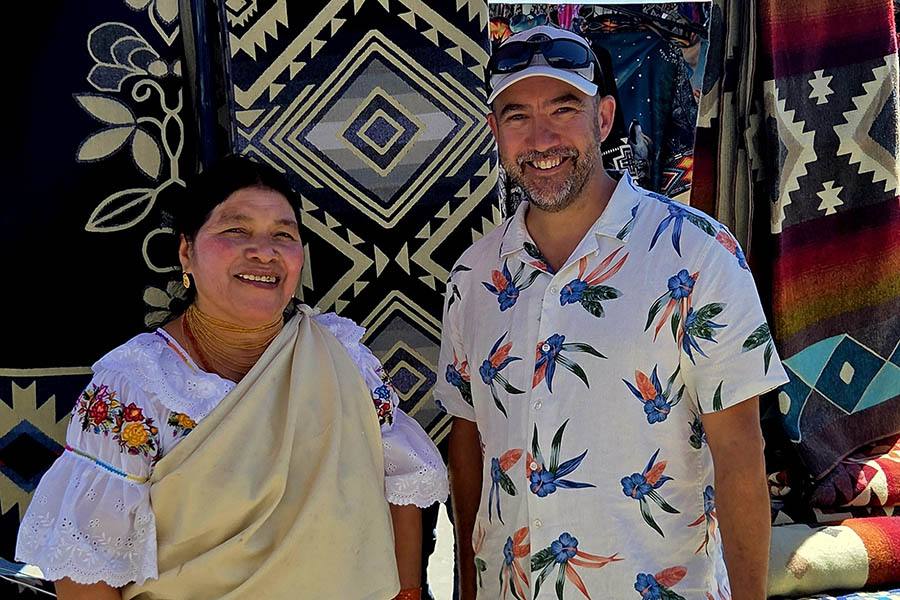 Jim at Otavalo Market, Ecuador | Travel Nation