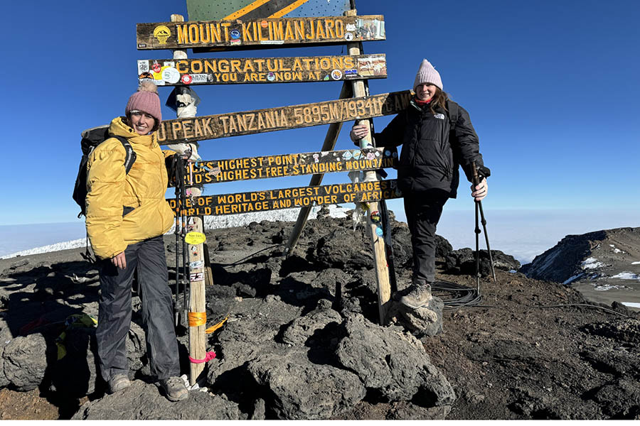 Emily at the summit of Kilimanjaro | Travel Nation 