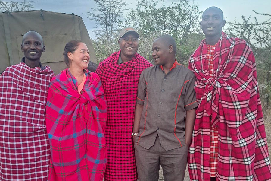 Natalie with her Maasai guides in Kenya | Travel Nation