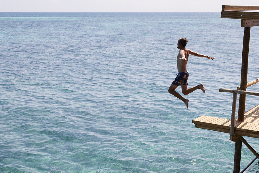 Jump into the crystal clear water of Fanjove Island, Tanzania | Photo credit: LABA LABA