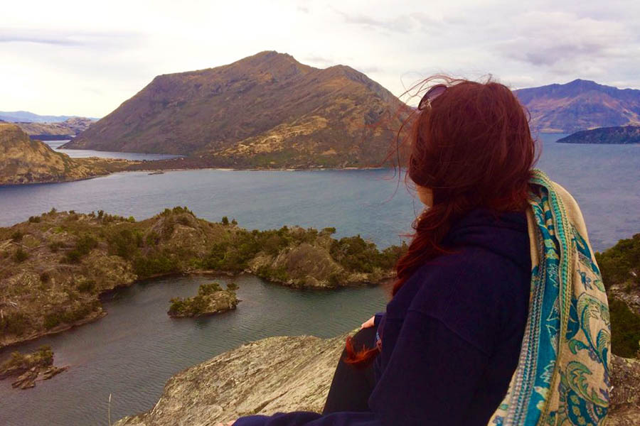 Alex admirant la vue