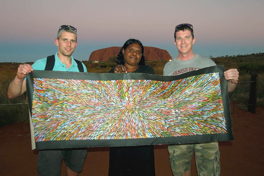 The day’s touring finished on a spectacular note at Uluru