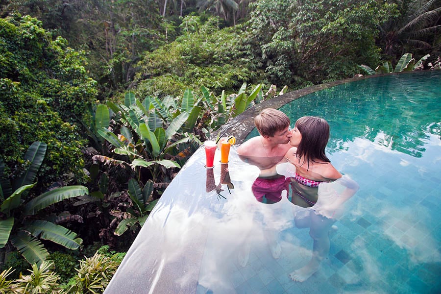 You'll be surrounded by lush forests and rice terraces in Ubud