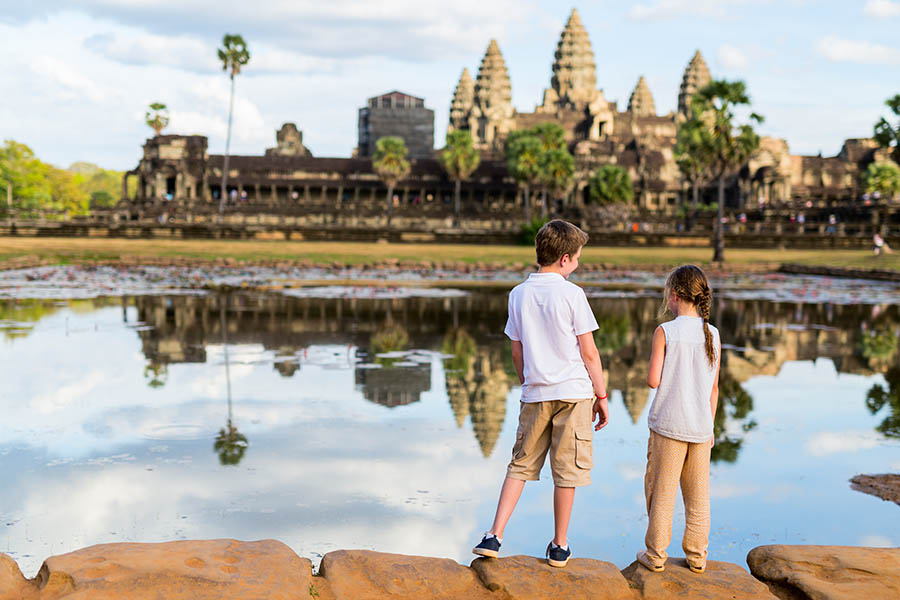 Your kids will love exploring the temples of Angkor