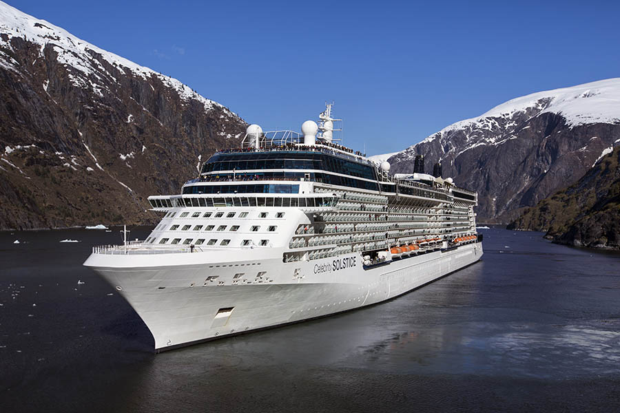 Celebrity Solstice in the Tracy Arm Fjord