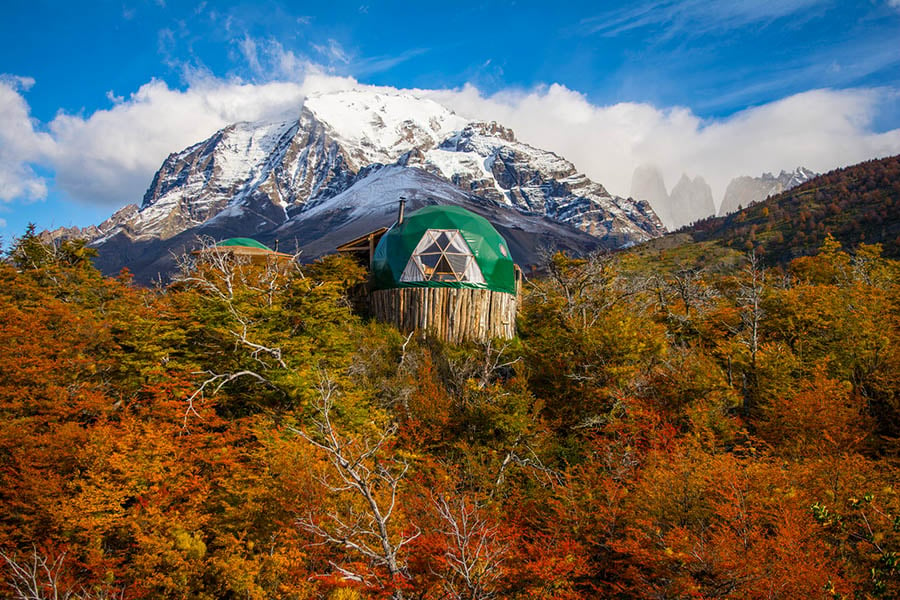 Sleep in a domed suite at EcoCamp Patagonia | Photo credit: Ecocamp Patagonia