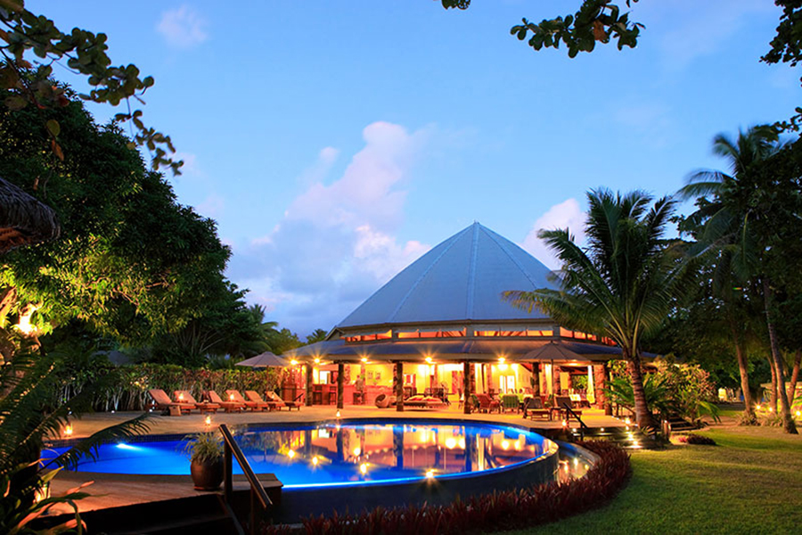 Relax by the pool at Matangi Private Island Resort | Photo credit: Matangi Private Island Resort