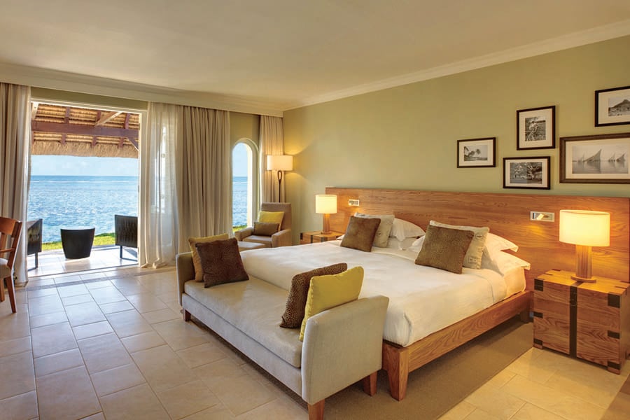 Sleep in comfort with Indian Ocean views | Photo credit: Outrigger Resorts