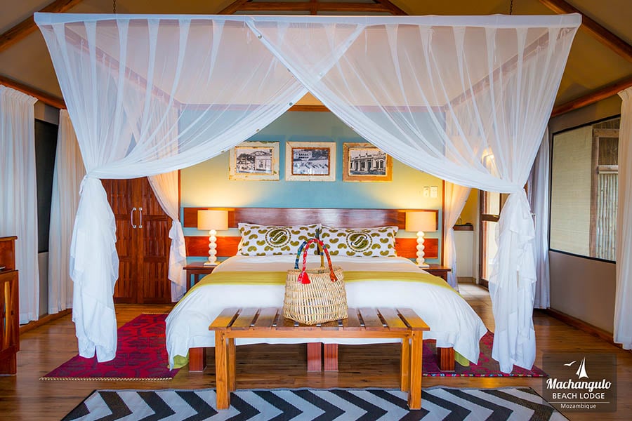 Sleep in barefoot luxury with sea views at Machangulo Beach Lodge | Photo credit: Machangulo Beach Lodge