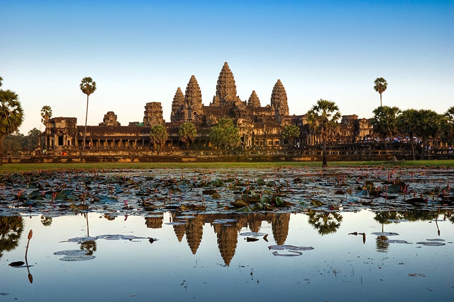 Marvel at the beautiful Angkor Wat temples