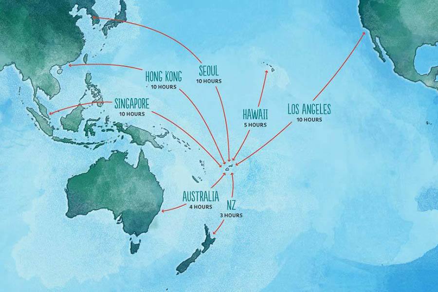 Getting To Fiji Map 