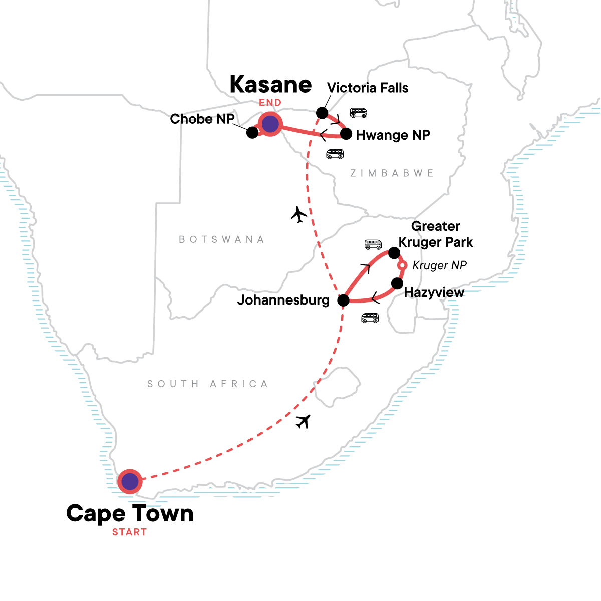 map_bestofafricaswildlifecapetownkrugerhwangechobe