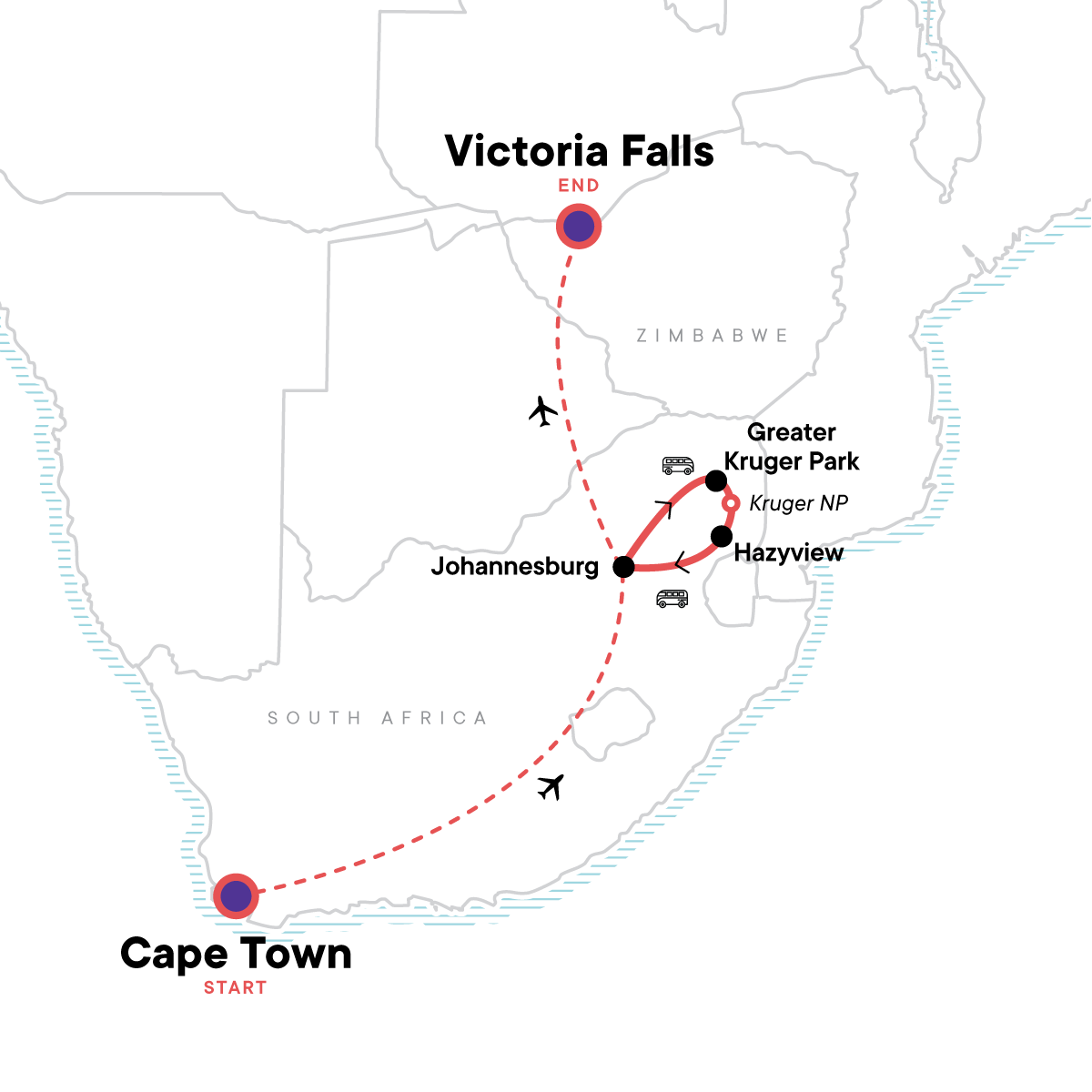 map_capetownkrugervictoriafallswildlifesafari