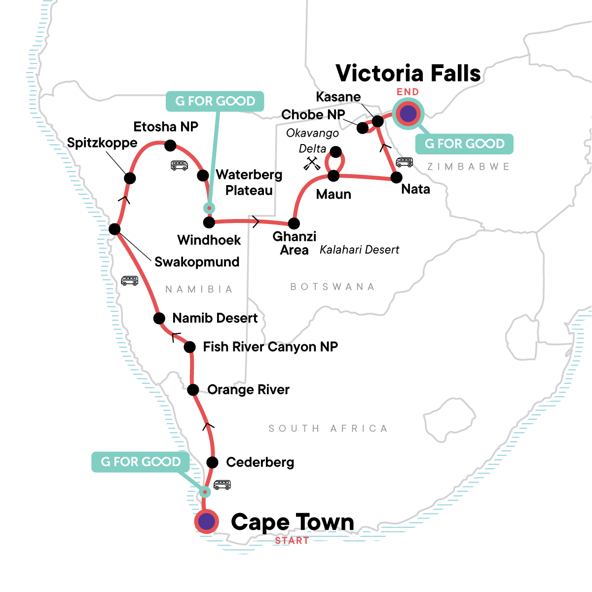 map_capetowntovictoriafallsoverlandsafariparticipationcamping