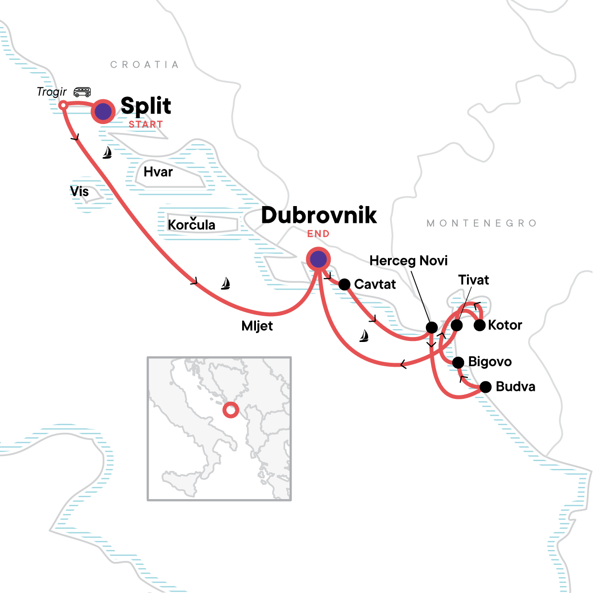 map_dalmatiancoastmontenegrosailing