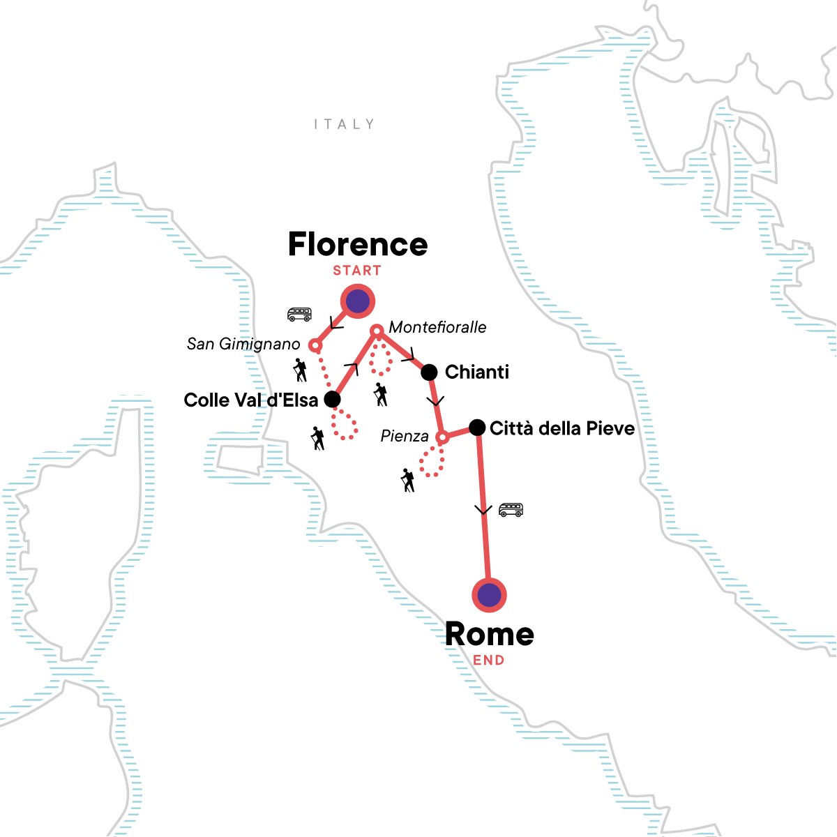 map_italyflorencetoromewalkingthevineyardsoftuscanyandumbria