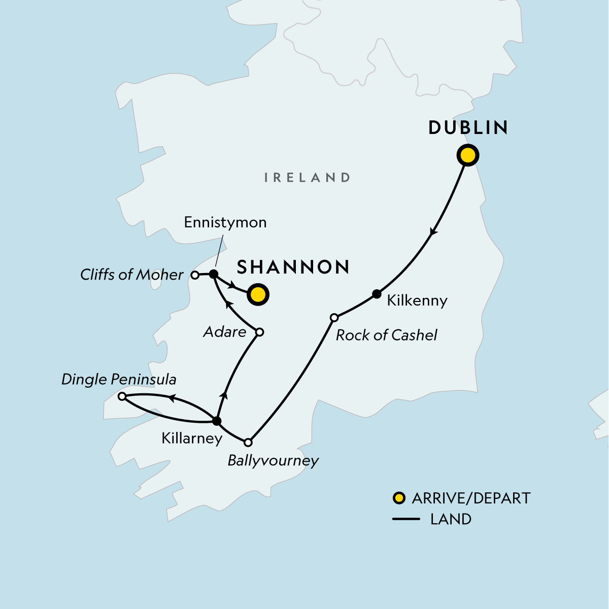 map_signatureirelandsdublinkillarneythecliffsofmoher_9-days