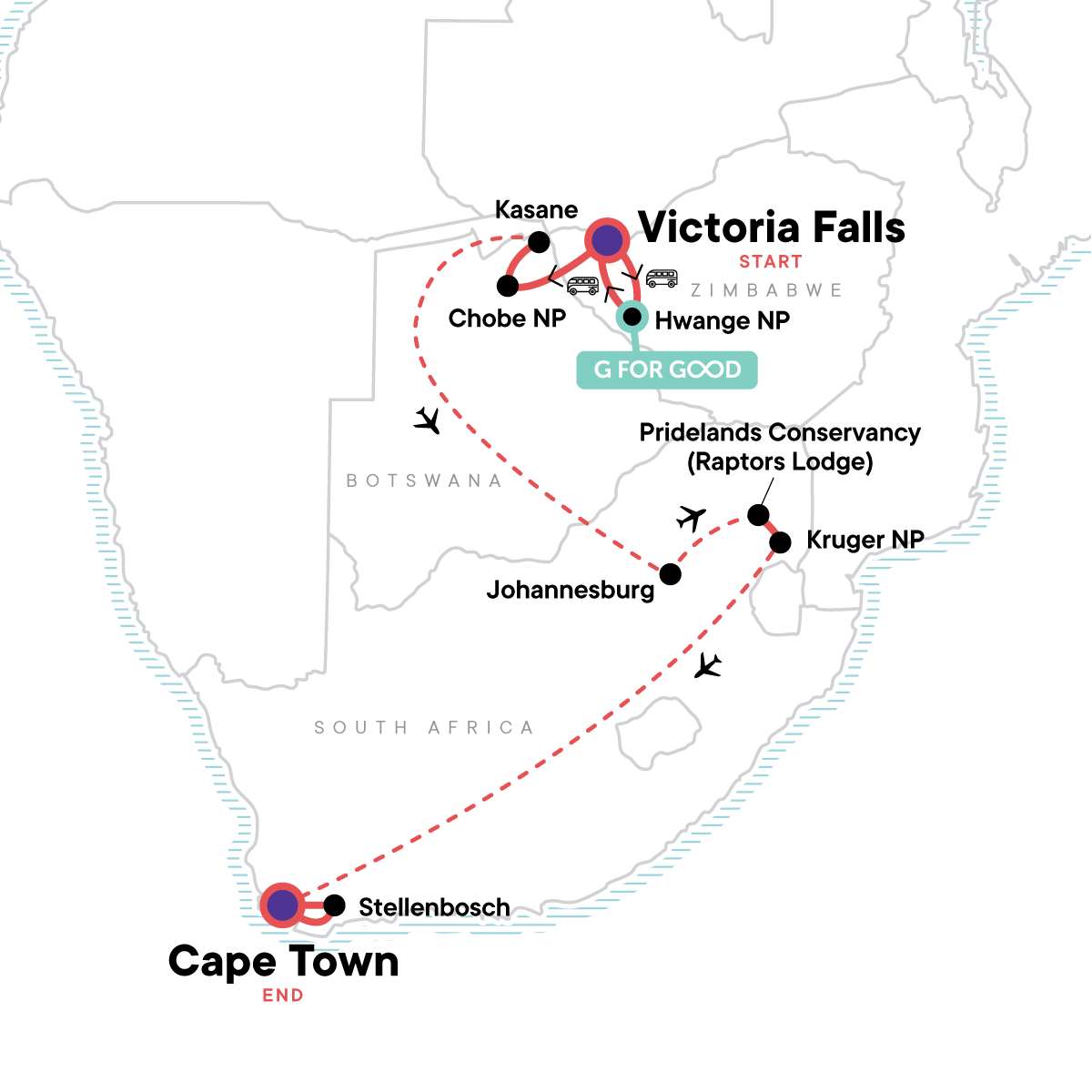 map_southernafricakrugervictoriafallszimbabwenationalparks