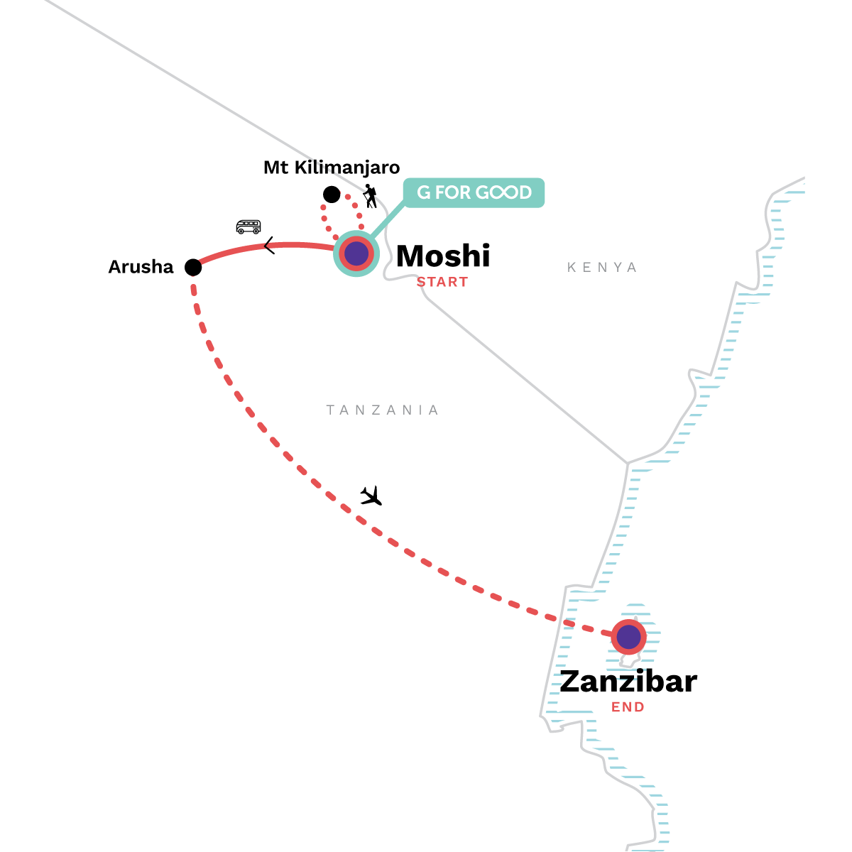 map_tanzaniakilimanjaroslemoshoroutezanzibarbeaches