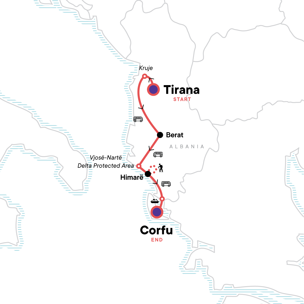 map_tiranatocorfuancienttownsthealbanianriviera