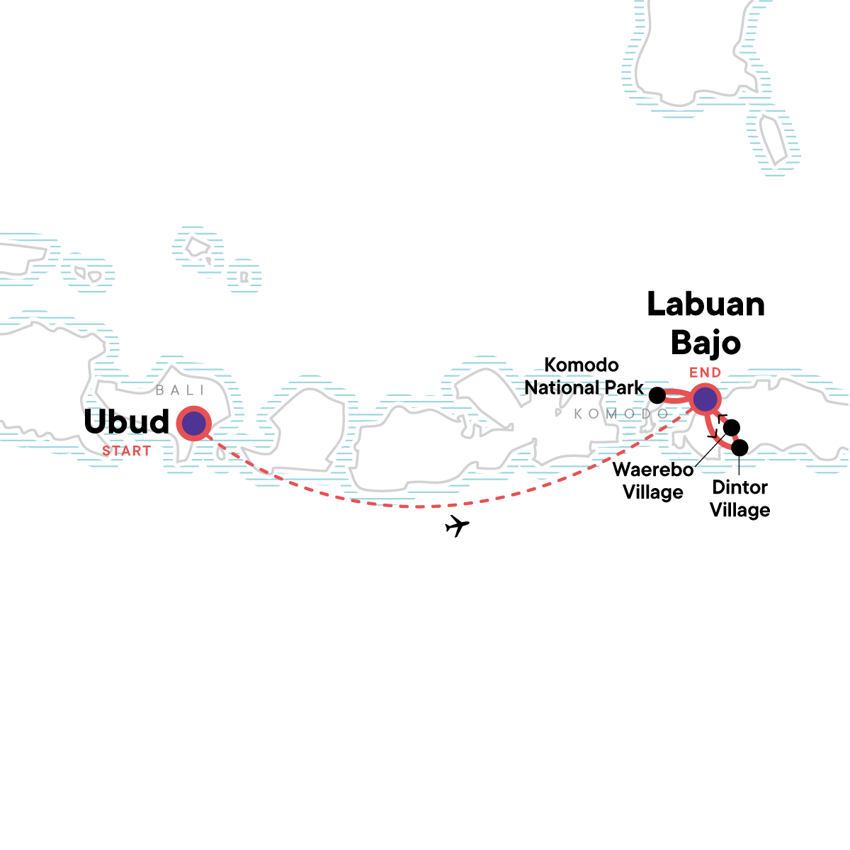 map_ubudtofloreskomododragonsbeachestribaltreks