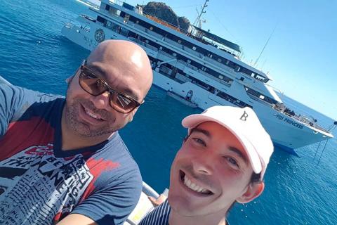 Graham aboard the Fiji Princess | Travel Nation