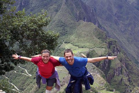 Chris and Debs on the way to Machu Picchu