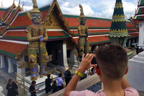A morning tour of the Grand Palace was a winner with the kids