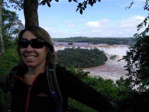 Jackie at Iguassu Falls