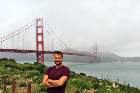 Adam at the Golden Gate Bridge
