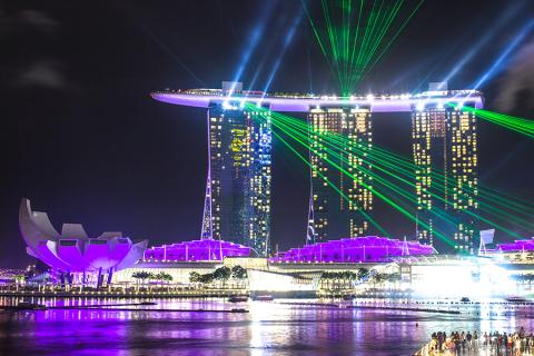 Marina Bay Sands light show, Singapore