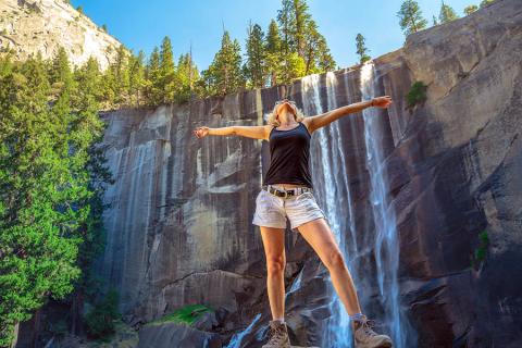 Take a steep but beautiful hike up to Vernal Falls