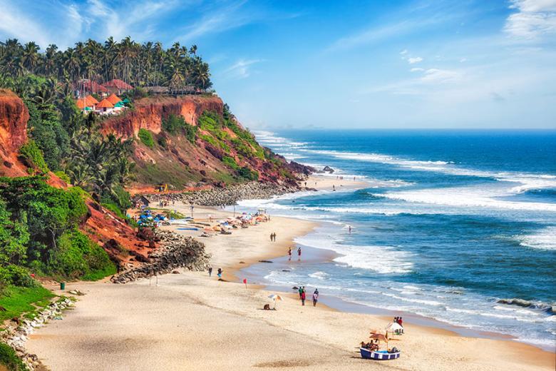 Admire the ocean views from the cliffs over Varkala Beach in Kerala | Travel Nation