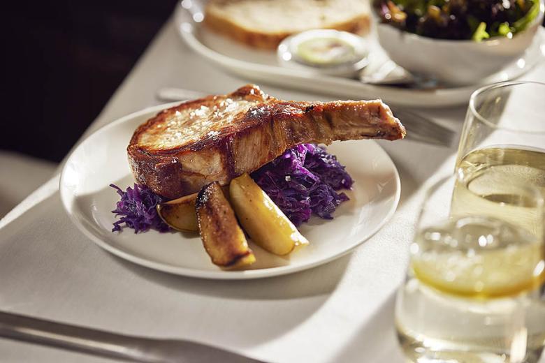 Enjoy Qantas International Dining in Business | Photo credit: Qantas