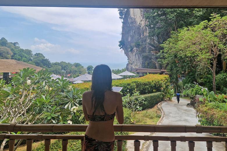 Maya enjoying the scenery of Railay Bay | Travel Nation