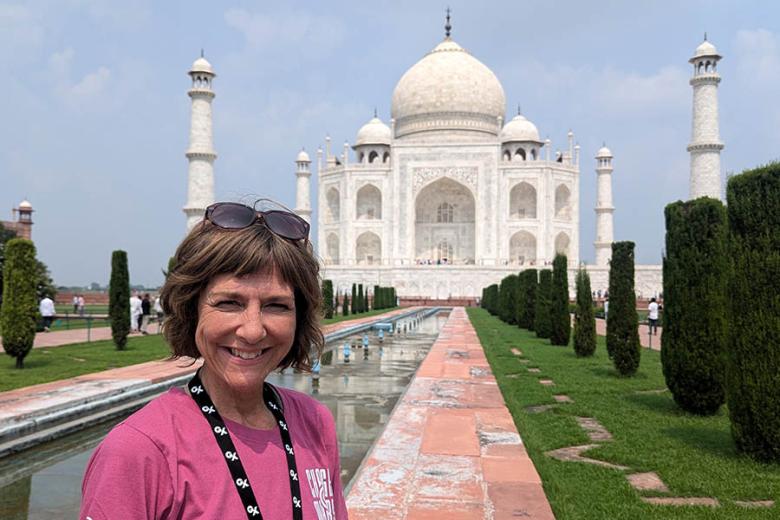 Liz at the Taj Mahal with G Adventures | Travel Nation