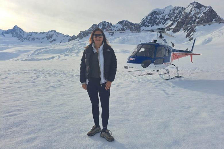 Natalie on Fox Glacier, New Zealand | Travel Nation