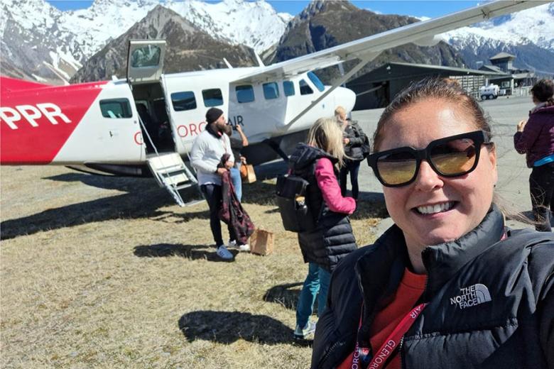 Natalie flying with Glenorchy Air | Travel Nation