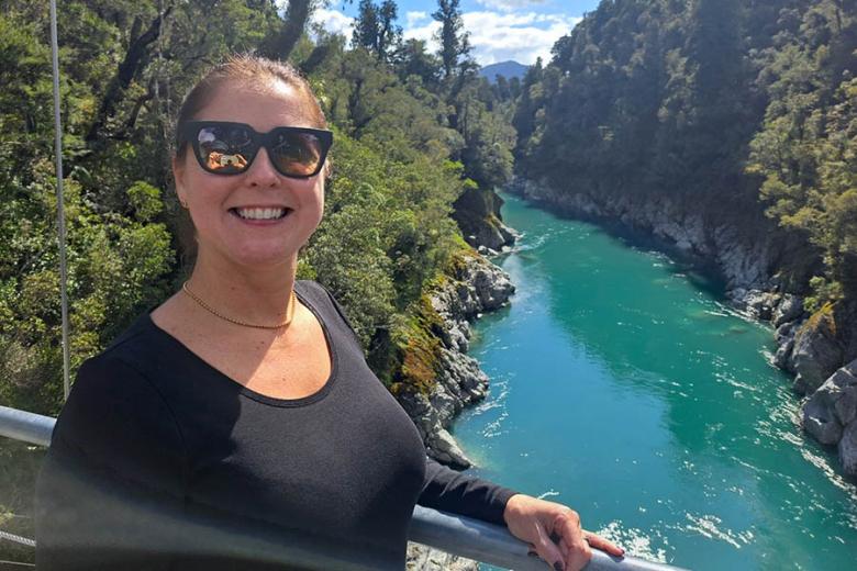 Natalie at Hokitika Gorge | Travel Nation