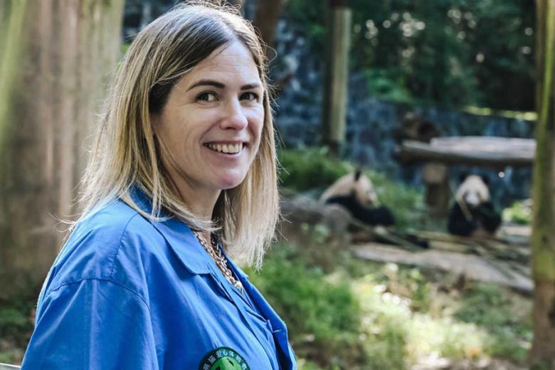 Grainne with the pandas in Chengdu | Travel Nation