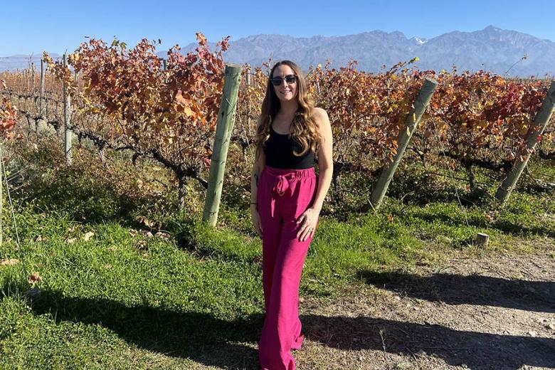 Charlie in the vineyards of Mendoza | Travel Nation