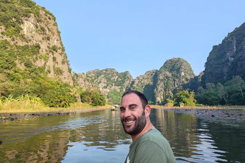 Audric on the river in Tam Coc | Travel Nation
