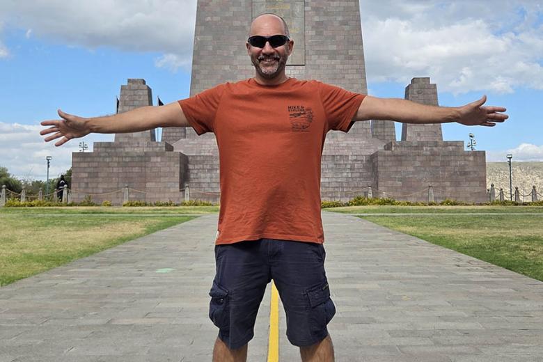 Jim standing on the Equator | Travel Nation
