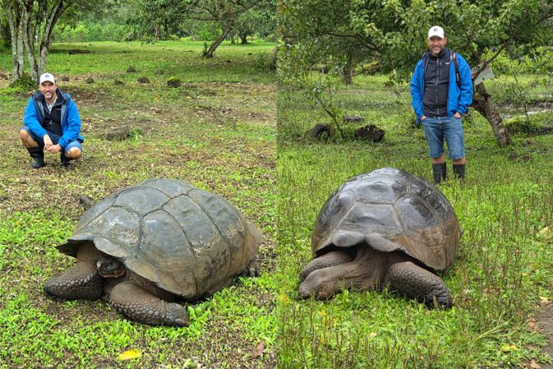 Jim with a Galapagos Giant Tortoise | Travel Nation
