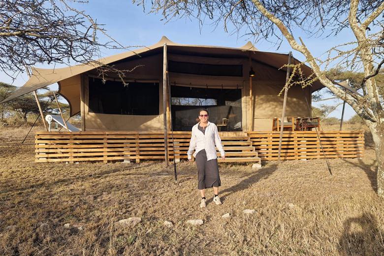 Andrea at Serengeti Plains Camp, Tanzania | Travel Nation