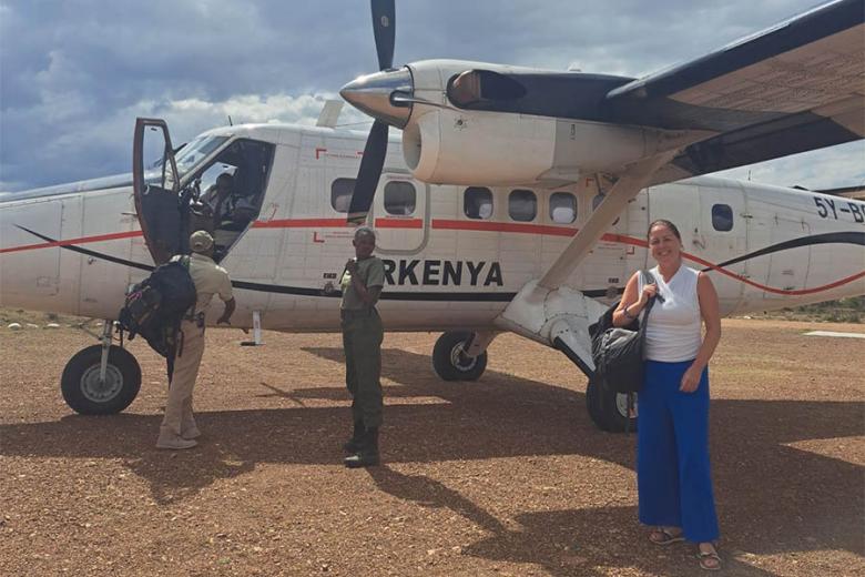 Natalie flying to the Maasai Mara | Travel Nation