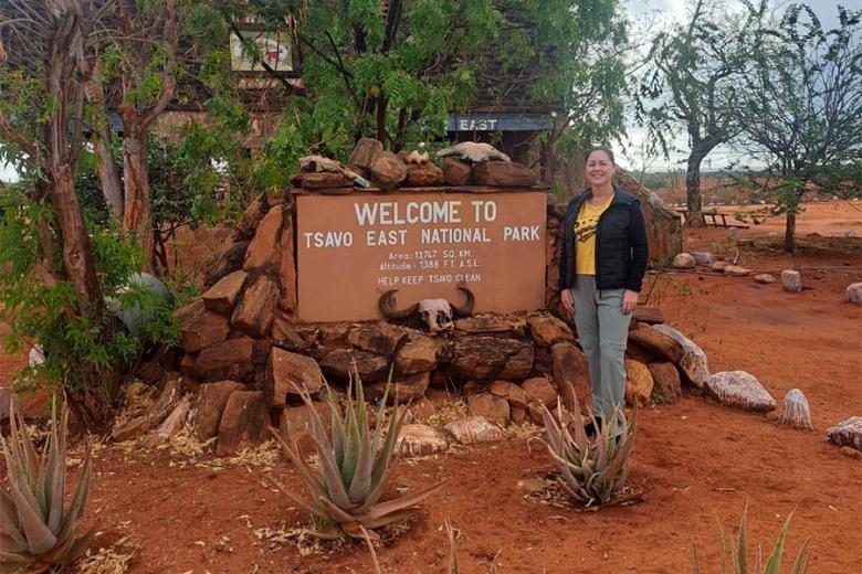 Natalie in Tsavo East National Park | Travel Nation